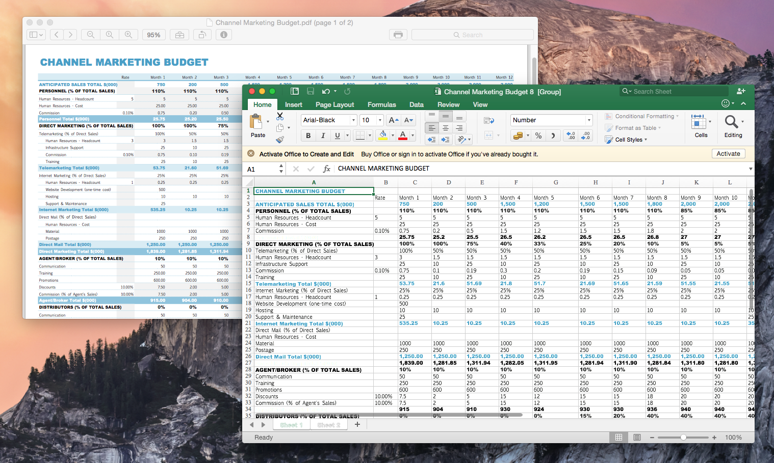 pdf to excel for mac free